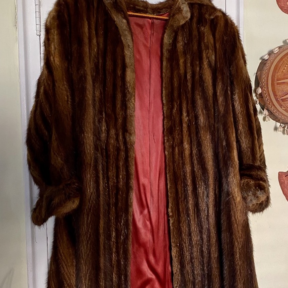 Full length authentic sable fur coat. Excellent condition except for some tears